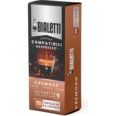 Bialetti Káva Cremoso pre Nespresso 10 x 5,5 g
