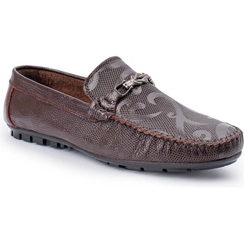 Alexander garcia Мъжки мокасини от естествена кожа - Тъмнокафяви 20230321111 (381523_Тъмно кафяв)