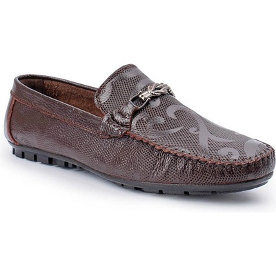 Alexander garcia Мъжки мокасини от естествена кожа - Тъмнокафяви 20230321111 (381523_Тъмно кафяв)