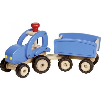 Goki Drevený traktor s prívesom
