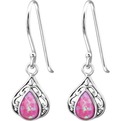 Lunica Stříbrné visací náušnice BUBBLE GEM 0375