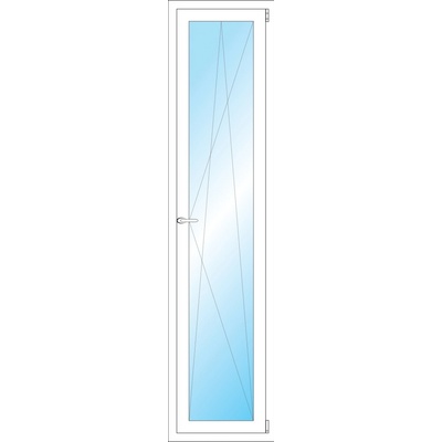 OKNA HNED Plastové okno 49x202 cm bílé otevíravé a sklopné pravé