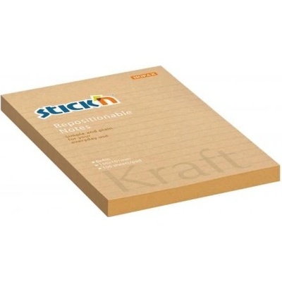 AZ Samolepiace bločky Kraft 150x101mm prírodná hnedá linajkové