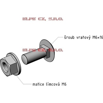 ARKYS ARK-213080 Spojovací sada SPM 1 "GZ" - pro přepážky - sada M6x
