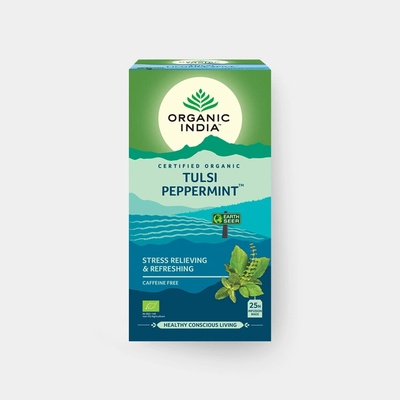 Organic India BIO Čaj Tulsi s Mátou bazalka a máta sáčkový 18 ks