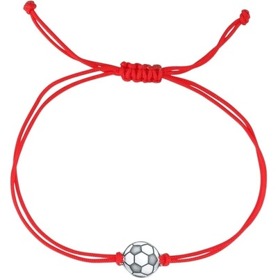 Evolution Group Červený kabala náramok s futbalovou loptou 13057.3 red