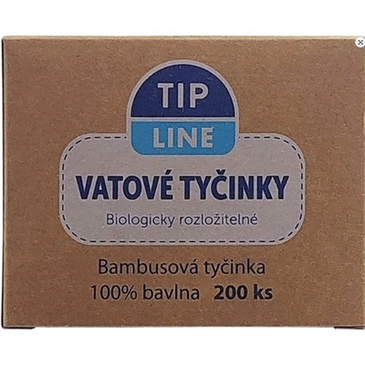 Tip line vatové tyčinky eco papírová krabička 200 ks – Zboží Dáma