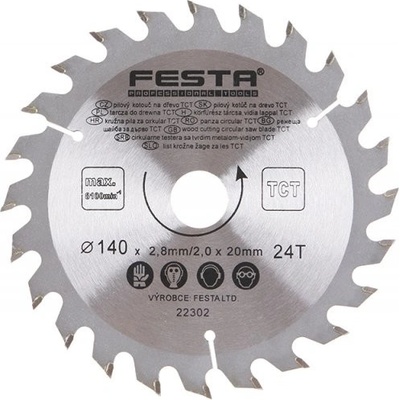 Festa Pilový kotouč na dřevo TCT 140mm/2.8/20/24zubů