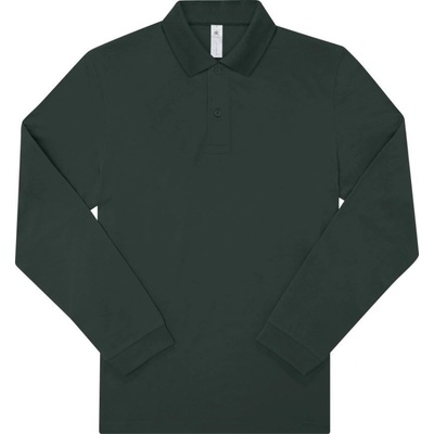 B&C polokošile B&C My Polo 180 LSL piqué dlouhý rukáv COT-01U425zk901 zelené forest tmavé