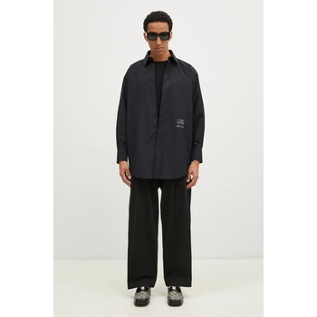 MM6 Maison Margiela Риза MM6 Maison Margiela мъжка в черно със свободна кройка с класическа яка SH0DT0018. M35200 (SH0DT0018.M35200)