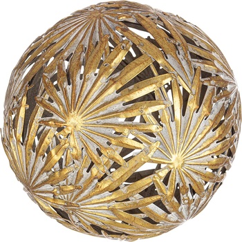 Bizzotto ДЕКОРАТИВНА СФЕРА mirleft leaf 12cm ЗЛАТО (0183282)
