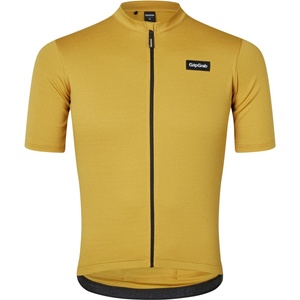 GripGrab Фланелка с къс ръкав за колоездене GripGrab EXPLR Merinotech Short Sleeve Jersey Cycling jersey - Mustard Yellow - размер XXL (056-3087-0215)
