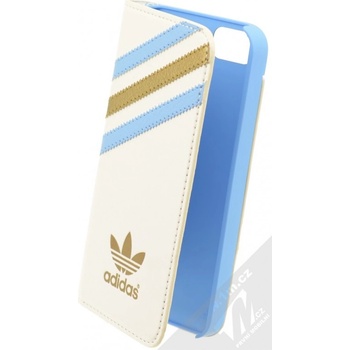 Pouzdro Adidas Booklet Case flipové Apple iPhone 5, iPhone 5S, iPhone SE bílé