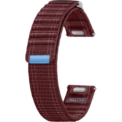 Samsung Оригинална текстилна каишка за Samsung Galaxy Watch, Huawei Watch, Xiaomi, Garmin и други часовници с 20мм захват - Samsung One Click Fabric Sport Strap 20mm S/M ET-SVL30SEE (бордо) (ET-SVL30SEEGWW)