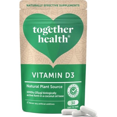 Together Health Bioaktívny Vitamín D3 z lišajníka Cholecalciferol 30 kapsúl