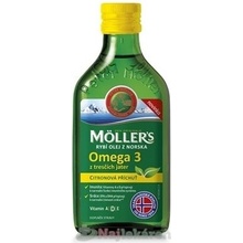 Moller´s Omega 3 RYBÍ OLEJ Citrónová príchuť 0,25 l