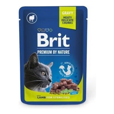 Brit BRIT Premium by Nature Храна за котки, мокра, за кастрирани, с агнешко, 100 g