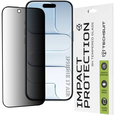 Techsuit Протектор за iPhone 17 Air - Techsuit - 111D Privacy Full Glue - Черен