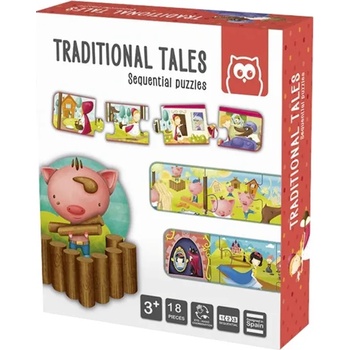 Eurekakids Детски пъзел Eurekakids - Montessori, Народни приказки, 18 части (EU483022)