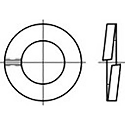 TOOLCRAFT TO-6854163 pérová podložka Vnútorný Ø: 42 mm DIN 127 pružinová ocel pozinkované žiarom 25 ks