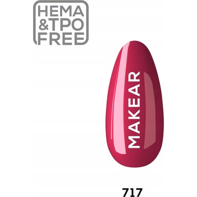 Hybridný lak Makear 717 8 ml glamour