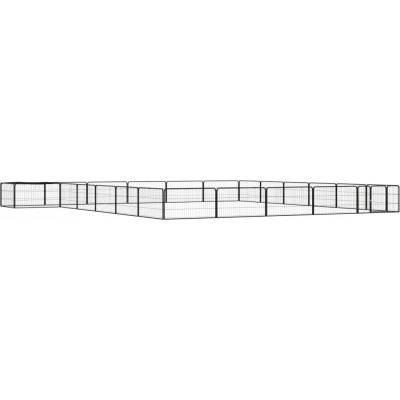 VidaXL Kotec pro psa 600 x 600 x 50 cm ocel práškovaná černá