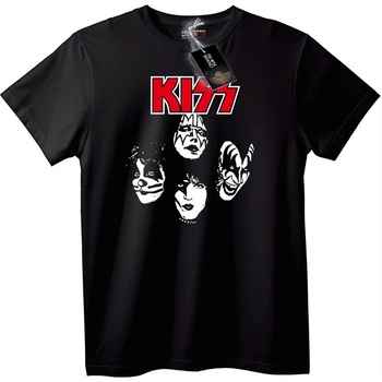 NOONEBRAND Тениска Лого KISS - 7XL, Black