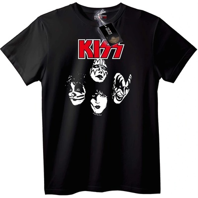 NOONEBRAND Тениска Лого KISS - 7XL, Black