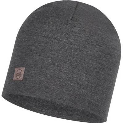 Buff Heavyweight merino Wool Hat regular solid grey