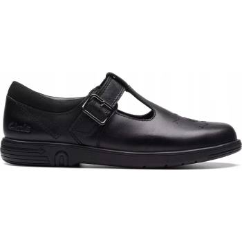 Clarks kožené polobotky černé
