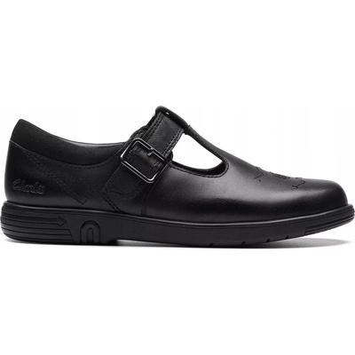 Clarks kožené polobotky černé