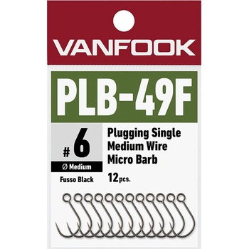 Vanfook PLB-49F Plugging Single Medium Wire Micro Barb vel.10 12 ks