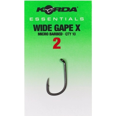 Korda Háčky Essentials Wide Gape X Barbed 10ks Vel. 2
