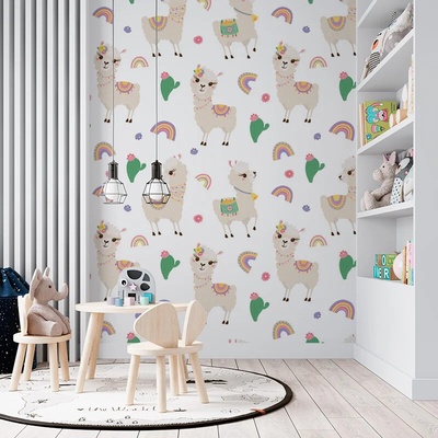Sablio Tapeta Roztomilé lamy, rozmery 336x220 cm