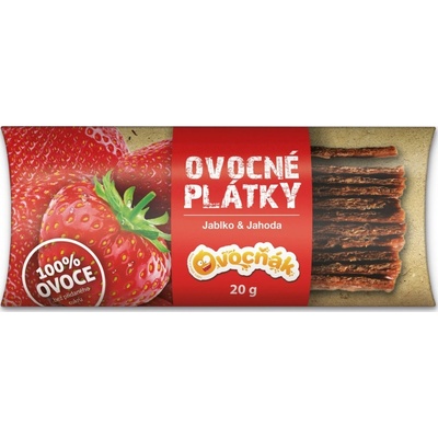 Ovocňák ovocné plátky Jablko jahoda 20 g
