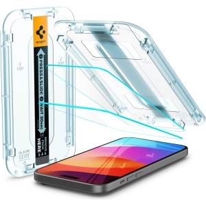 Spigen iPhone 16 Plus SPIGEN EZ FIT HD екранен протектор стъкло 2бр 2.5D, 9H + рамка, TRANSFER AGL06883 (AGL06883)