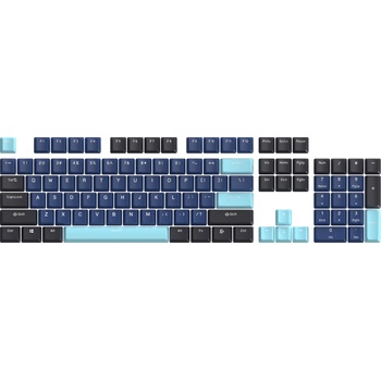 Marvo Custom Keycap Set PBT, 104 keys, Dark Blue, Black, Cyan (MARVO-KP-01-BL)