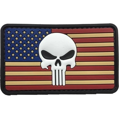 WARAGOD Nášivka 3D US Punisher 8.5x5cm