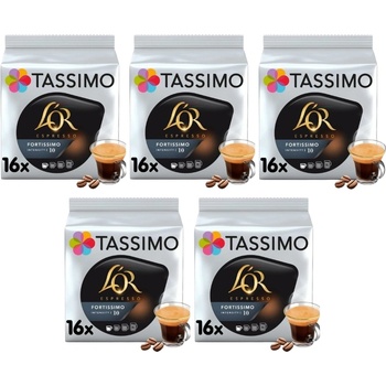 Douwe Egberts Tassimo L'OR Espresso Fortissimo 16 бр кашон 5 пак