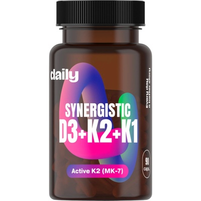 DAILY Synergistic D3 + K2 + K1 90 kapsúl