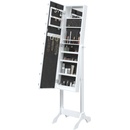 Image 1 of vidaXL Стоящо огледало с LED, бяло, 34x37x146 см (351766)