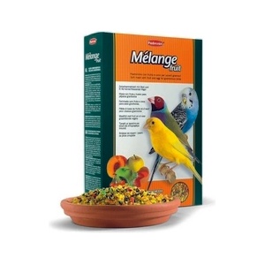 Padovan Melange fruit - Хранителна добавка, обогатен с пчелен мед и плодове за зърноядни птици 300гр