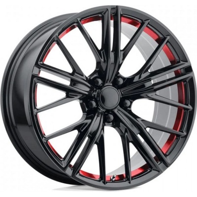Performance Replicas PR194 10x20 5x120 ET23 gloss black red machined