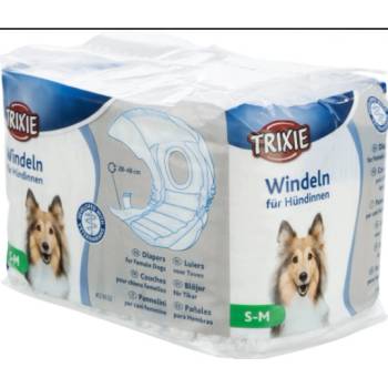 TRIXIE Diapers for Female Dogs S-M - Памперси / пелени за женски кучета, регулируеми, 28-40 см - 12 броя