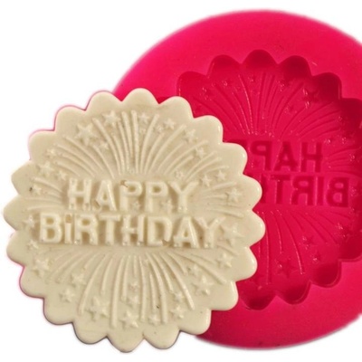 Cesil Silikonová forma Happy Birthday na cupcake 5,5cm