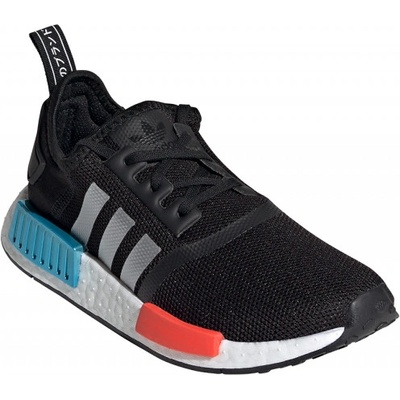 adidas Originals-nmd_r1 core JR black/silver metallic/solar red čierna