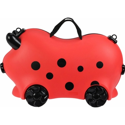 H&L Dětský cestovní kufřík na kolečkách BuggyBag (52×21×32 cm), beruška červená