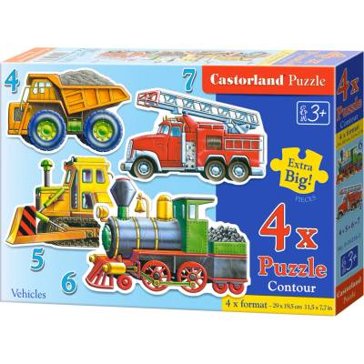 Castorland 4v1 Dopravní prostředky 4-7 dílků