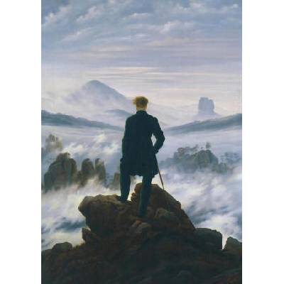 Notizbuch A4 kariert - 100 Seiten Soft Cover - Caspar David Friedrich: Der Wanderer über dem Nebelmeer | Notebook A4