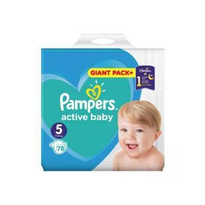 Памперси Pampers, Active Baby, Размер 5, Junior, 11-16 кг, 78 броя, 8001090950536